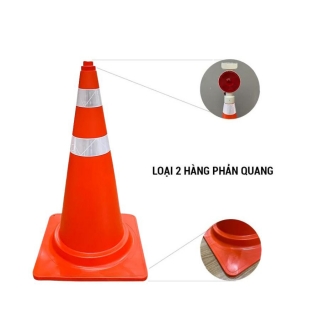 Cọc tiêu hình chóp nhựa PE - Nhập khẩu Hàn Quốc