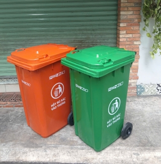 THÙNG RÁC NHỰA KENZIO 240 LÍT - LOẠI DÀY 15KG
