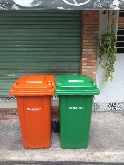 THÙNG RÁC NHỰA KENZIO 240 LÍT - LOẠI DÀY 15KG
