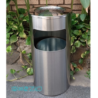 THÙNG RÁC INOX GẠT TÀN K-A35-B (SS)