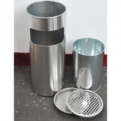Thùng rác INOX gạt tàn K-A35-A (SS)