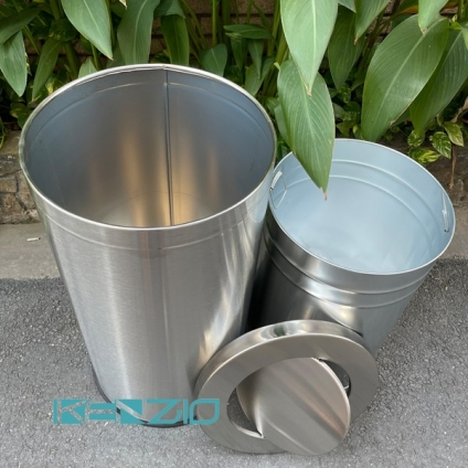 THÙNG RÁC NẮP LẬT XOAY KENZIO K-A35-G (SS)