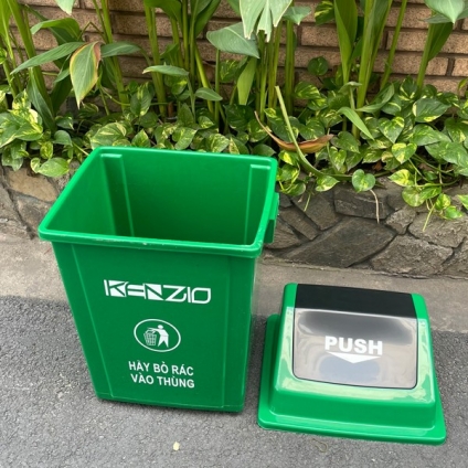 THÙNG RÁC NHỰA KENZIO 40 LÍT NẮP LẬT
