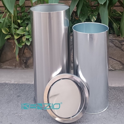 THÙNG RÁC NẮP LẬT XOAY KENZIO K-A35-O (SS)