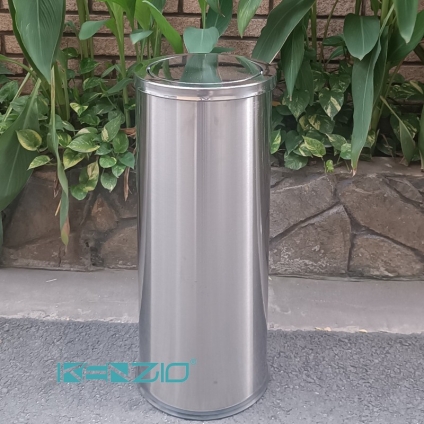 THÙNG RÁC NẮP LẬT XOAY KENZIO K-A35-O (SS)